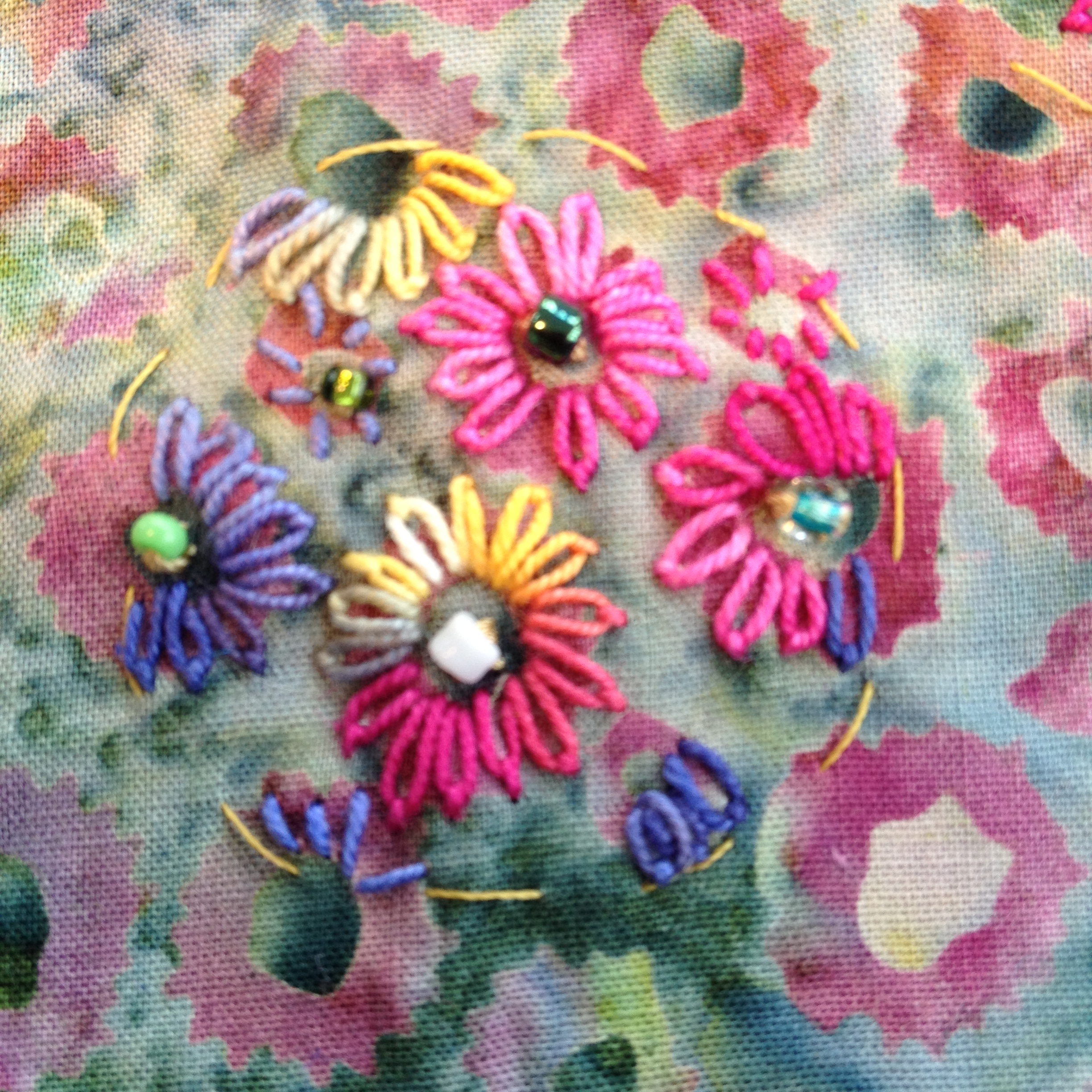Flowery Buttons  wonderfulweaselworks